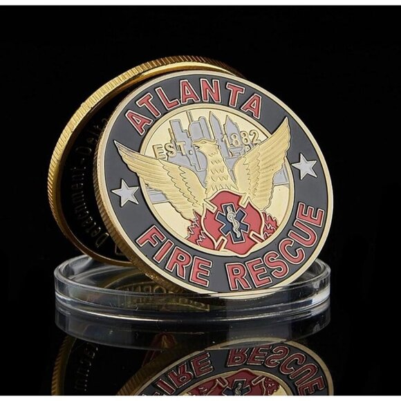 Challenge Coin Atlanta Fire Rescue “Clearance Sale - Picture 1 of 2